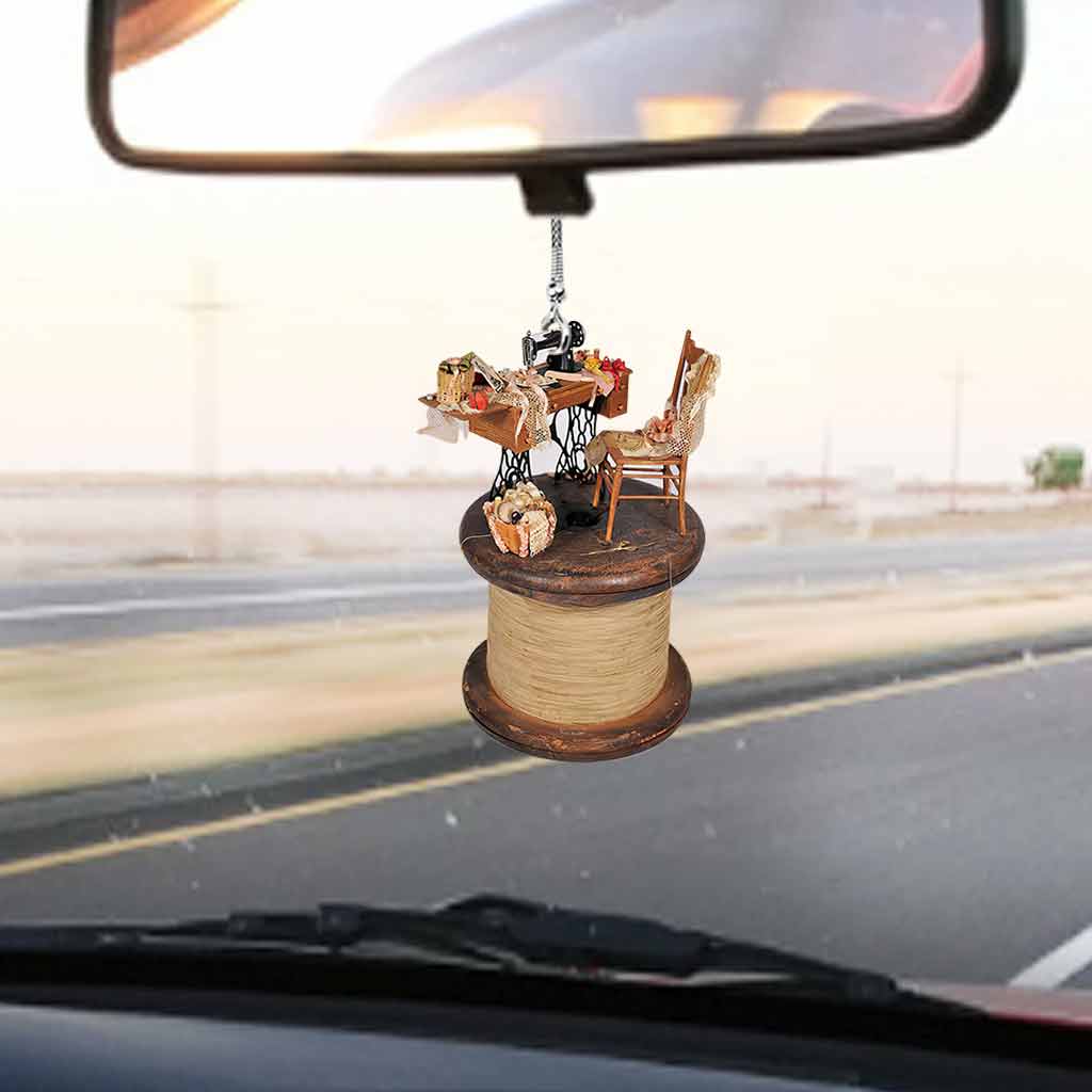 Love Sewing Two-Sided Car Ornament