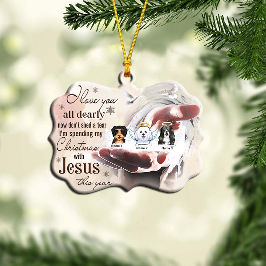 Discover I Love You All Dearly - Personalized Christmas Dog Ornament