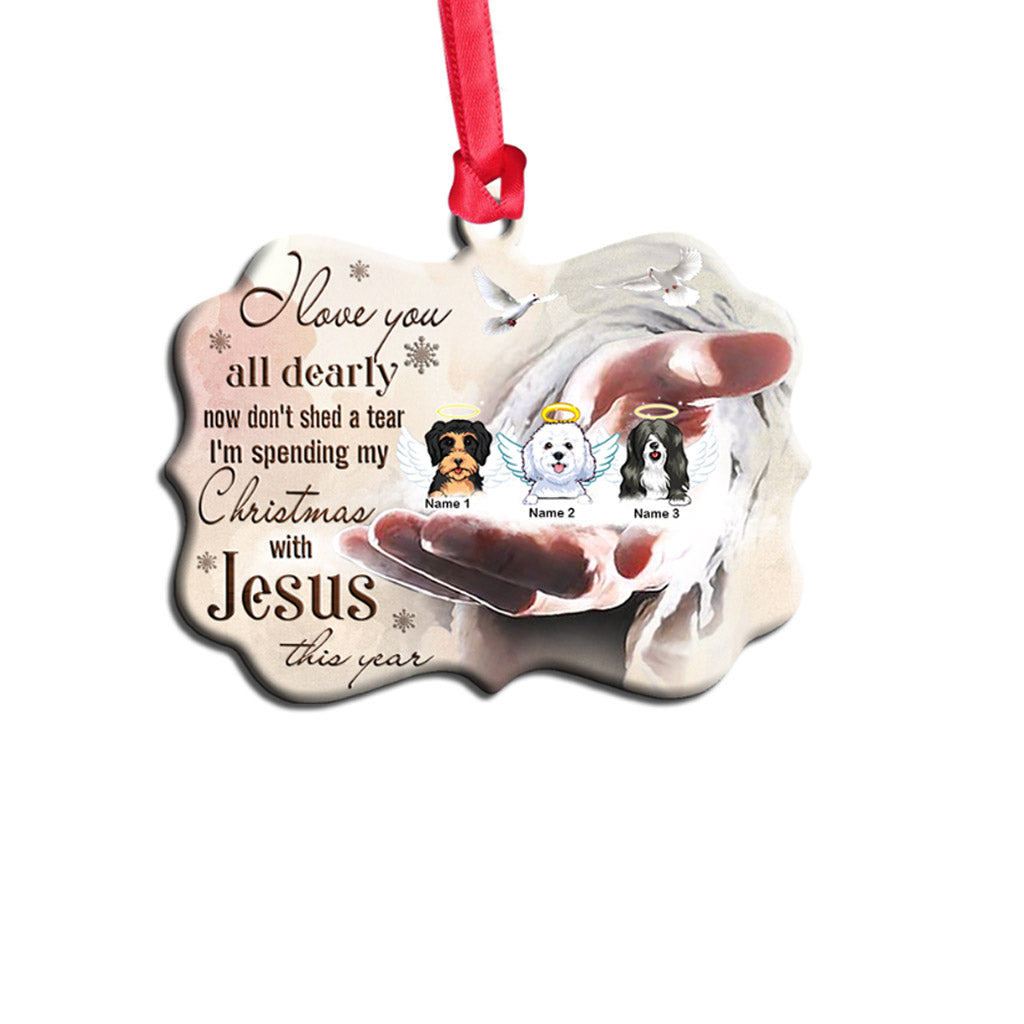 Discover I Love You All Dearly - Personalized Christmas Dog Ornament
