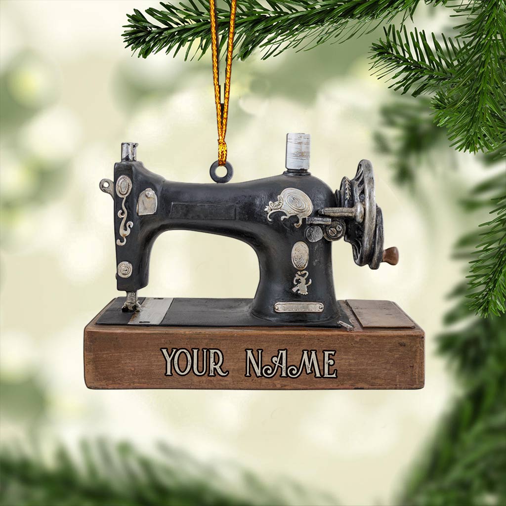 Sewing Machine Collection - Personalized Christmas Sewing Ornament (Printed On Both Sides)