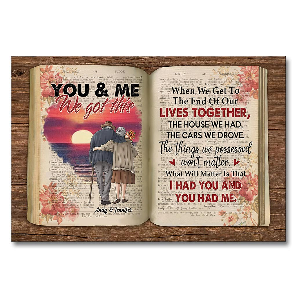 You & Me We Got This - Personalized Couple Canvas And Poster