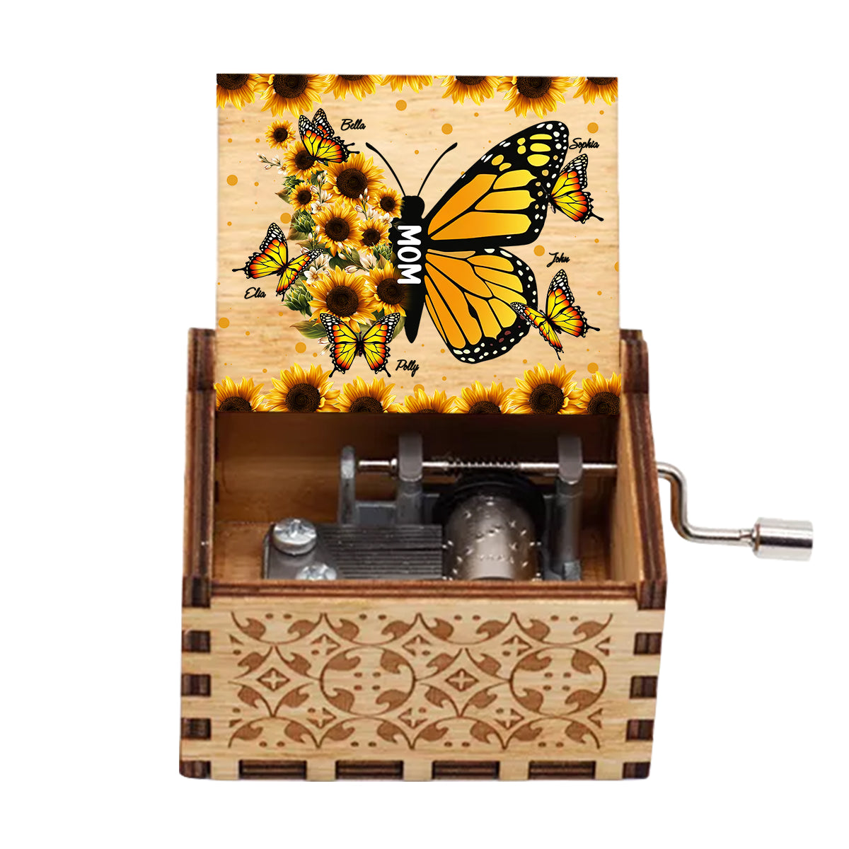 We Love You - Personalized Mother's Day Mother Hand Crank Music Box