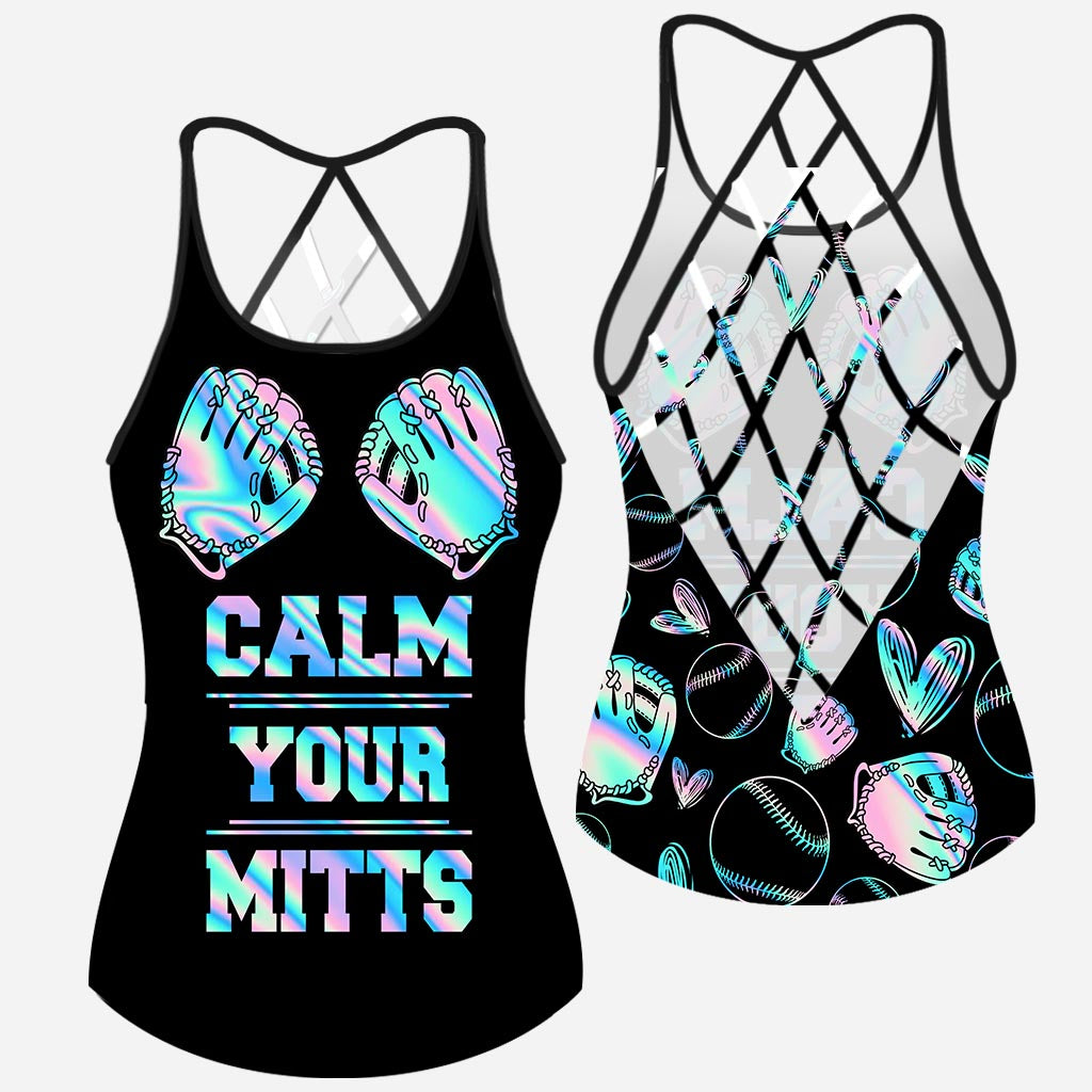 Discover Calm Your Mitts Baseball Cross Tank Top