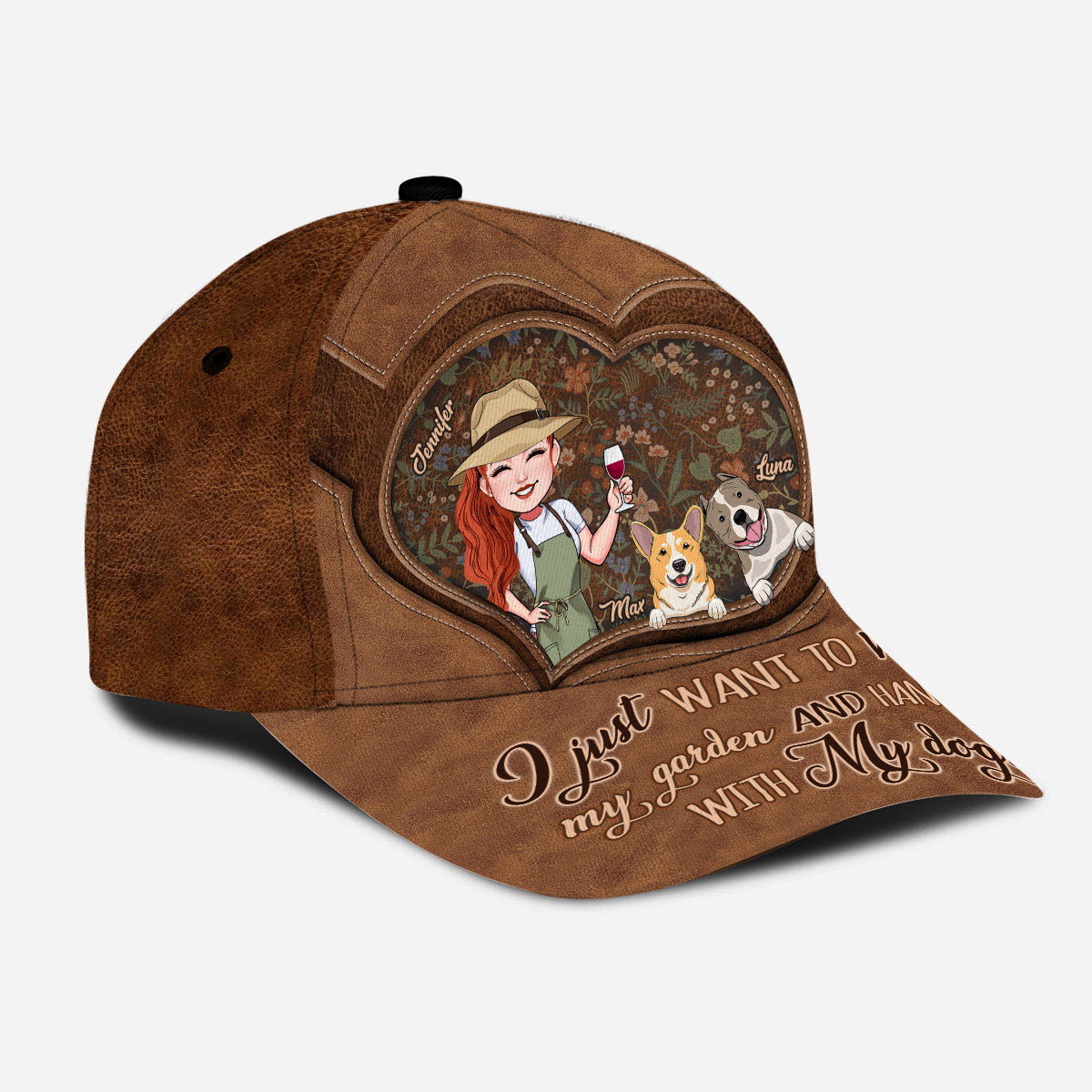 I Just Want To Work In My Garden And Hang Out - Personalized Gardening Classic Cap