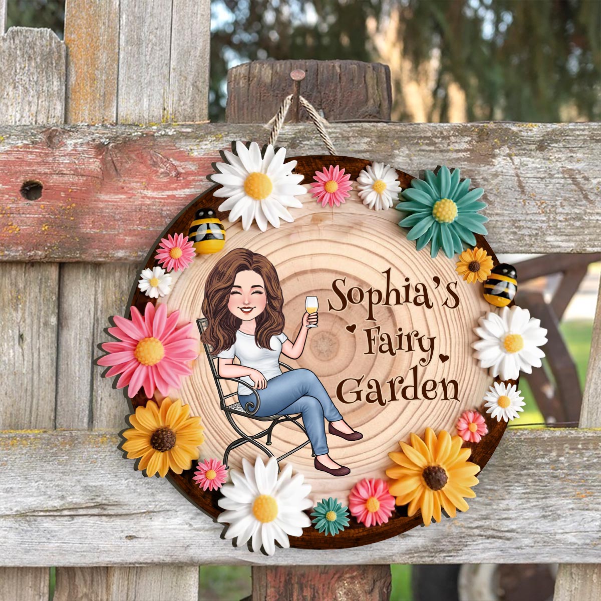 Fairy Garden - Personalized Gardening Wood Sign