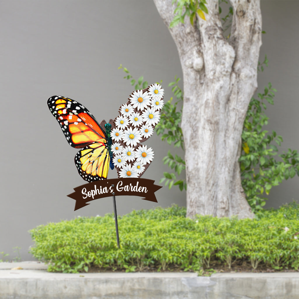 Butterfly Garden - Personalized Gardening Metal Garden Art