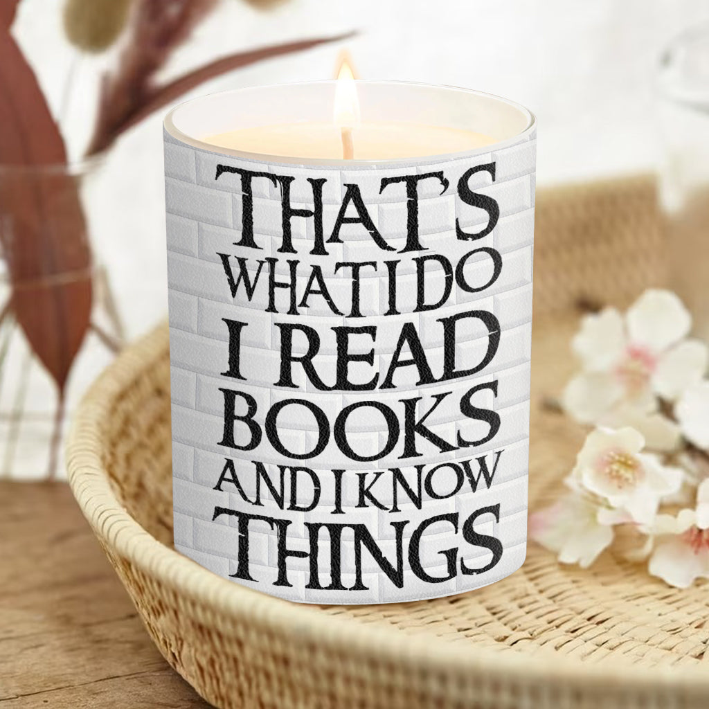 Love Reading Books - Personalized Book Candle With Wooden Lid