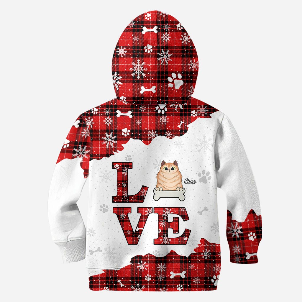 Love Cats - Personalized Christmas Cat Hoodie and Leggings