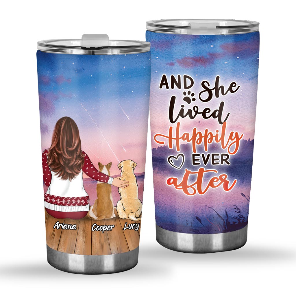 Life Is Better With A Dog - Personalized Christmas Dog Tumbler