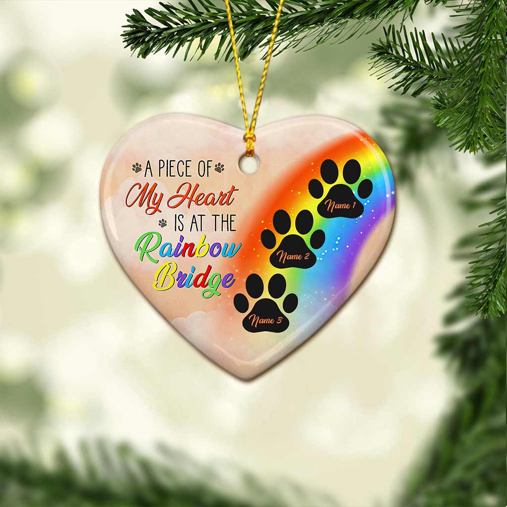A Piece Of My Heart - Personalized Christmas Dog Ornament (Printed On Both Sides)