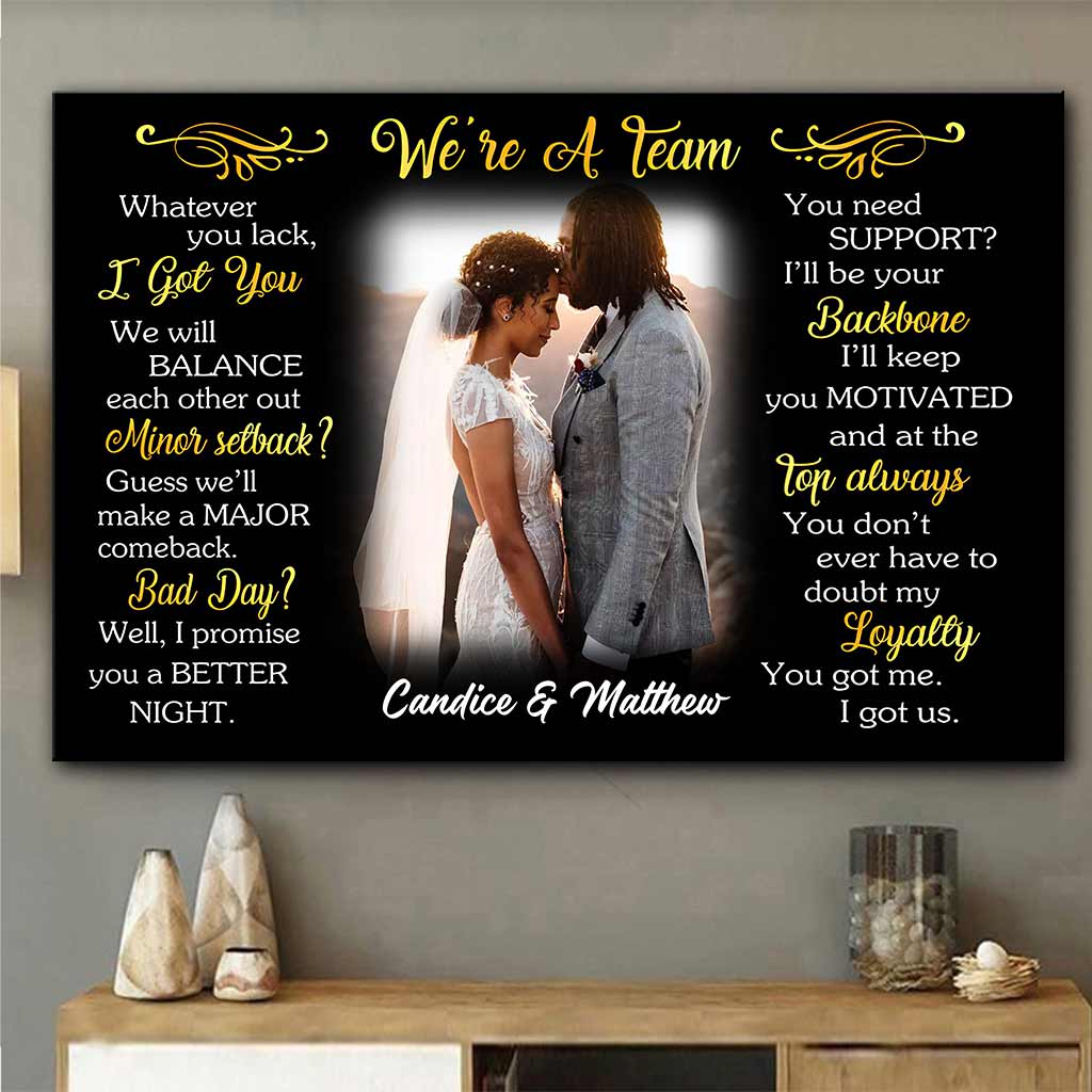 We’re A Team - Personalized Couple Canvas And Poster