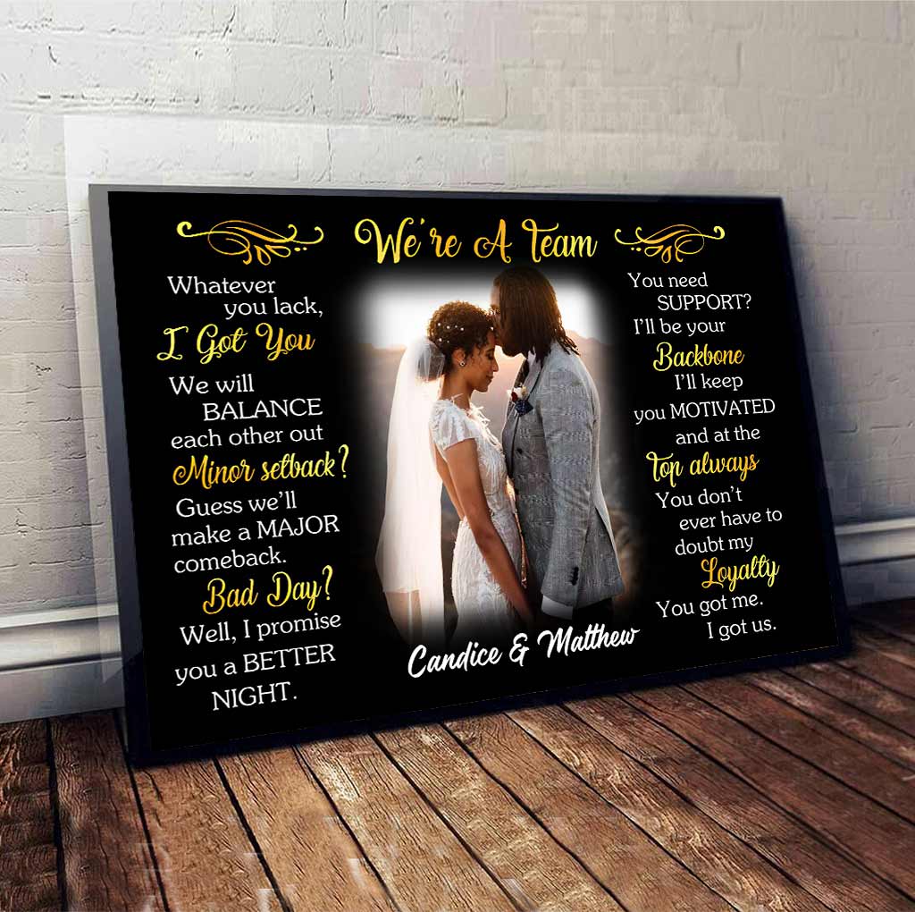 We’re A Team - Personalized Couple Canvas And Poster