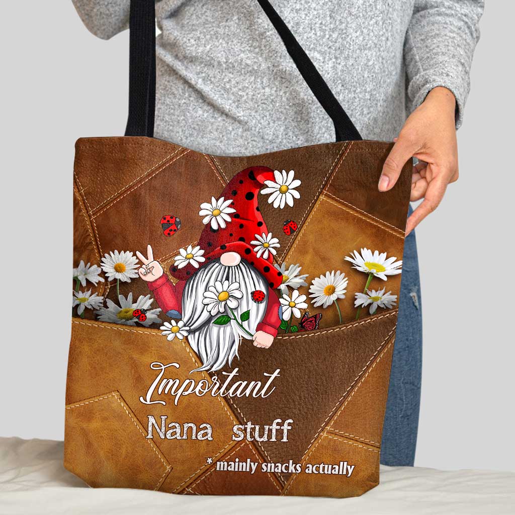 Important Stuff - Personalized Grandma Tote Bag