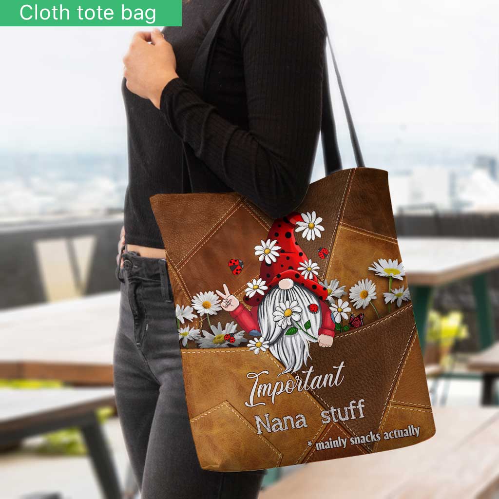 Important Stuff - Personalized Grandma Tote Bag