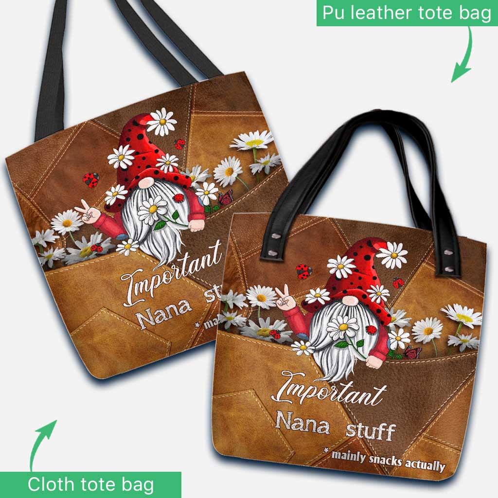 Important Stuff - Personalized Grandma Tote Bag