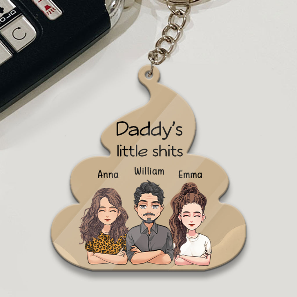 Little Cuties - Gift for dad, grandpa, mom, uncle, aunt, grandma - Personalized Keychain