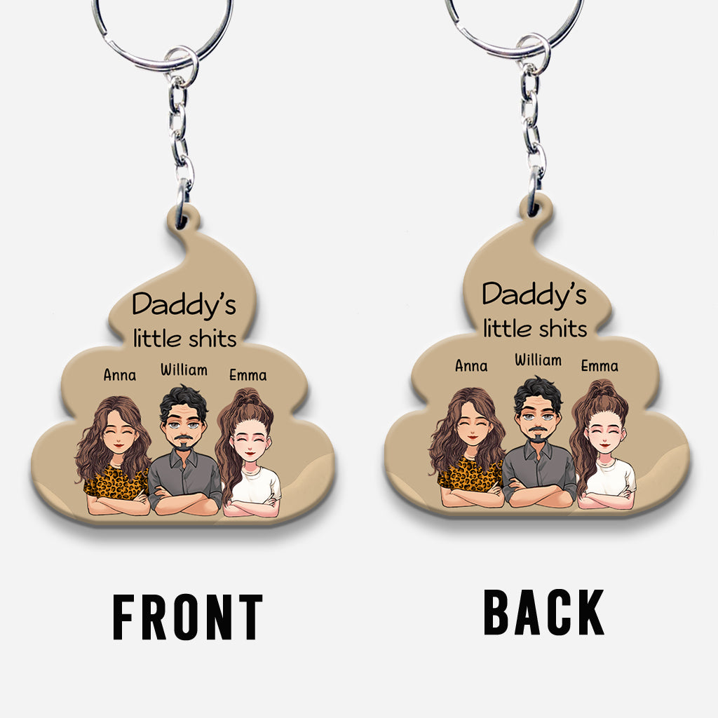 Little Cuties - Gift for dad, grandpa, mom, uncle, aunt, grandma - Personalized Keychain