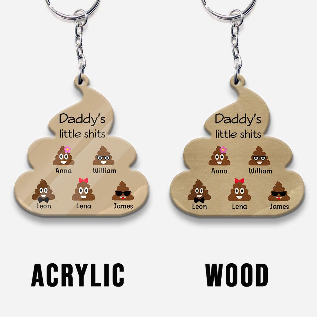 Little Cuties - Gift for dad, grandpa, mom, uncle, aunt, grandma - Personalized Keychain