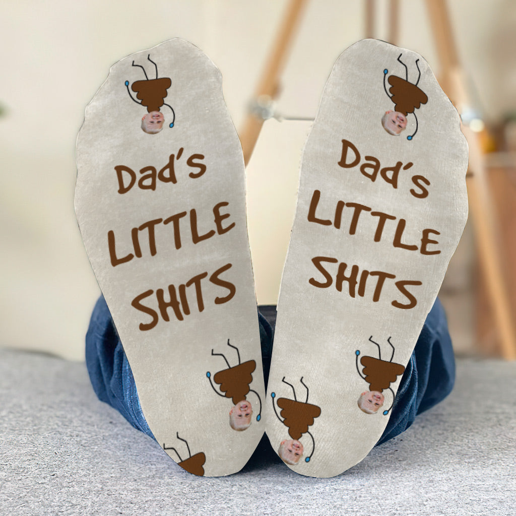 Dad's Little Cuties - Gift for dad, grandpa, mom, uncle, aunt, grandma - Personalized Socks