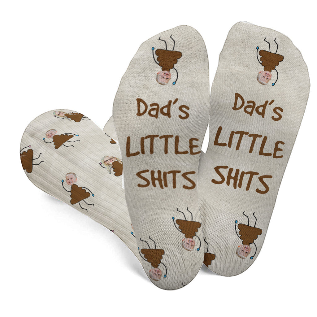 Dad's Little Cuties - Gift for dad, grandpa, mom, uncle, aunt, grandma - Personalized Socks