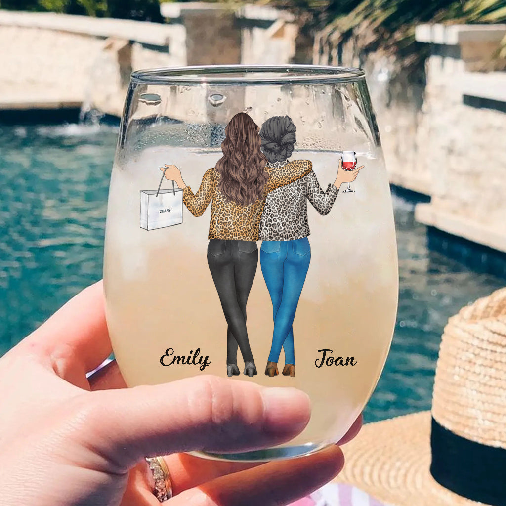 I'd Shank For You - Personalized Bestie Wine Glass