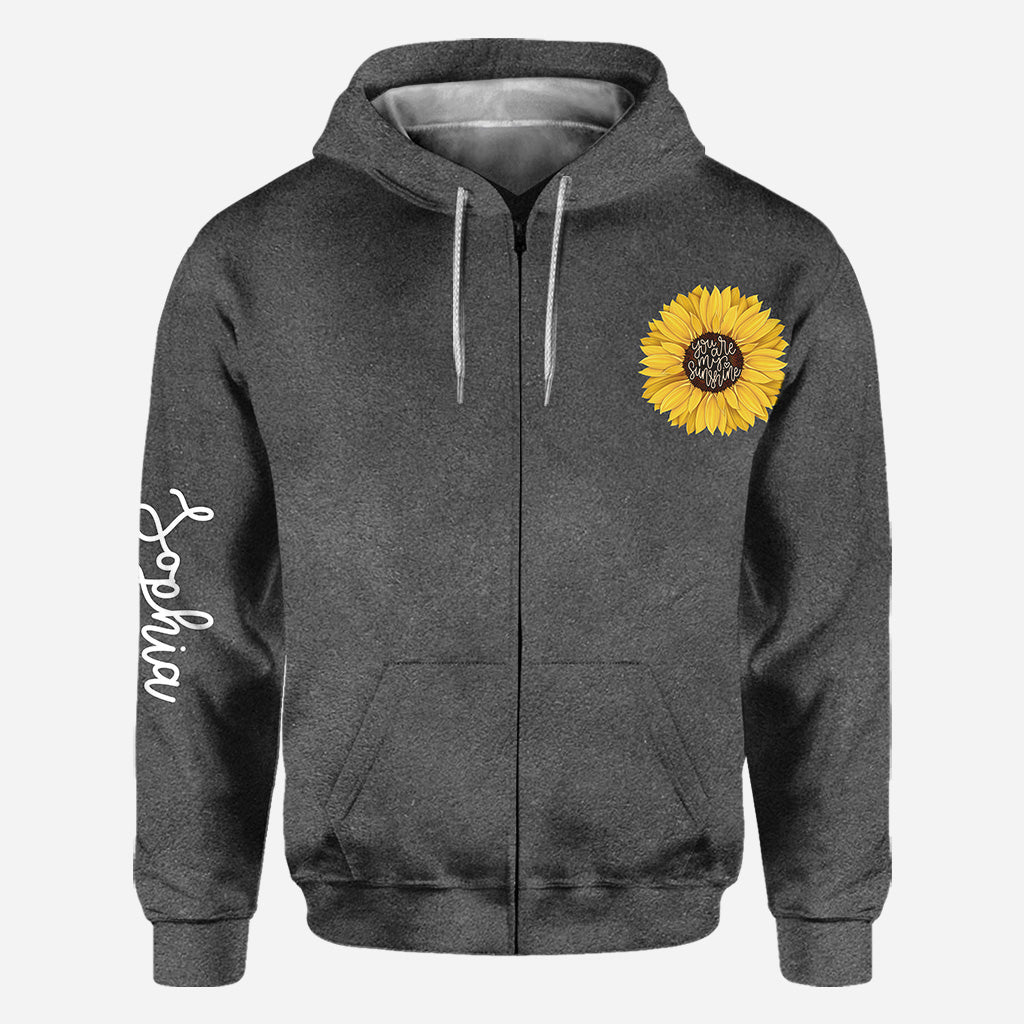 Mom You Are My Sunshine - Personalized Mother All Over T-shirt and Hoodie