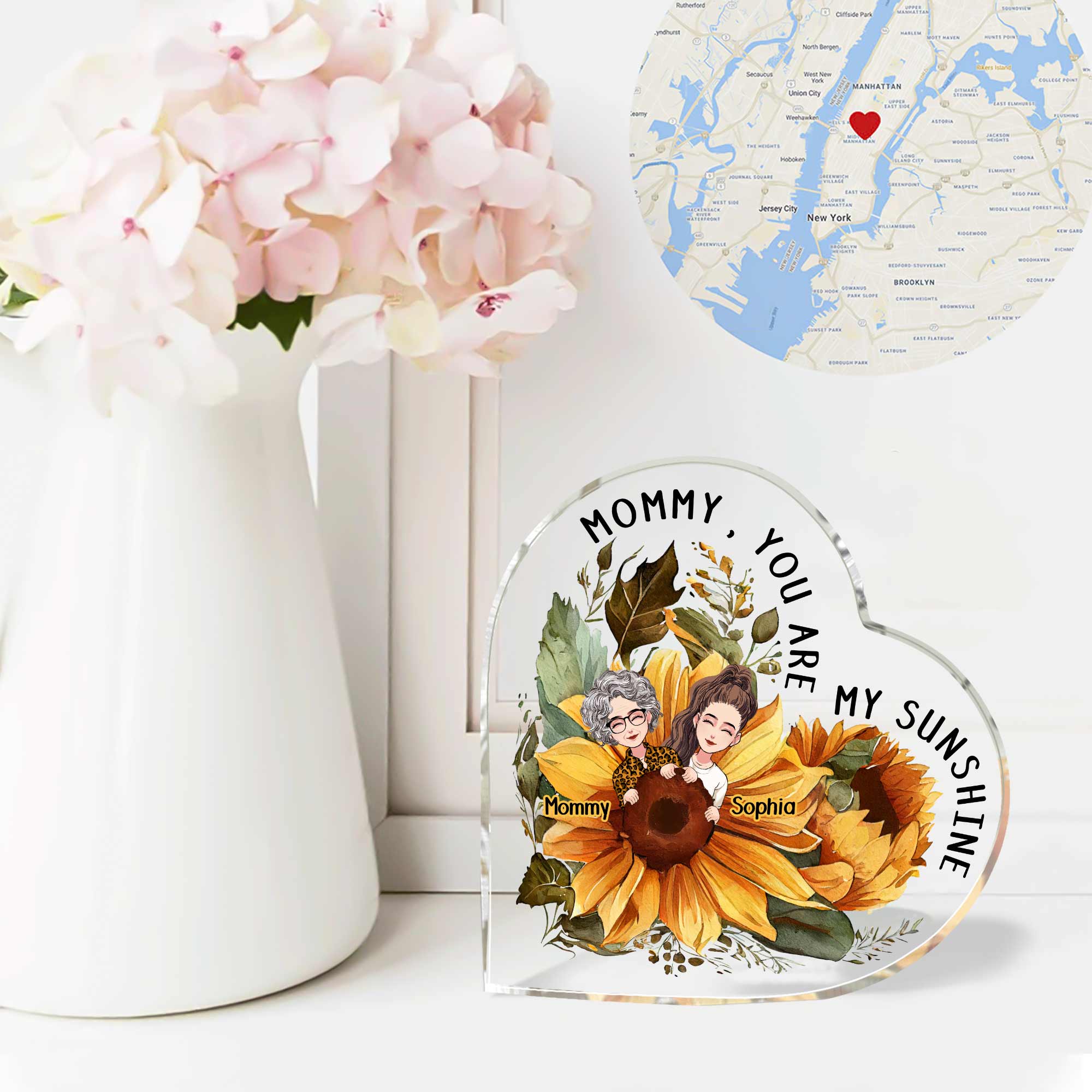 Mom You Are My Sunshine - Personalized Mother Custom Shaped Acrylic Plaque