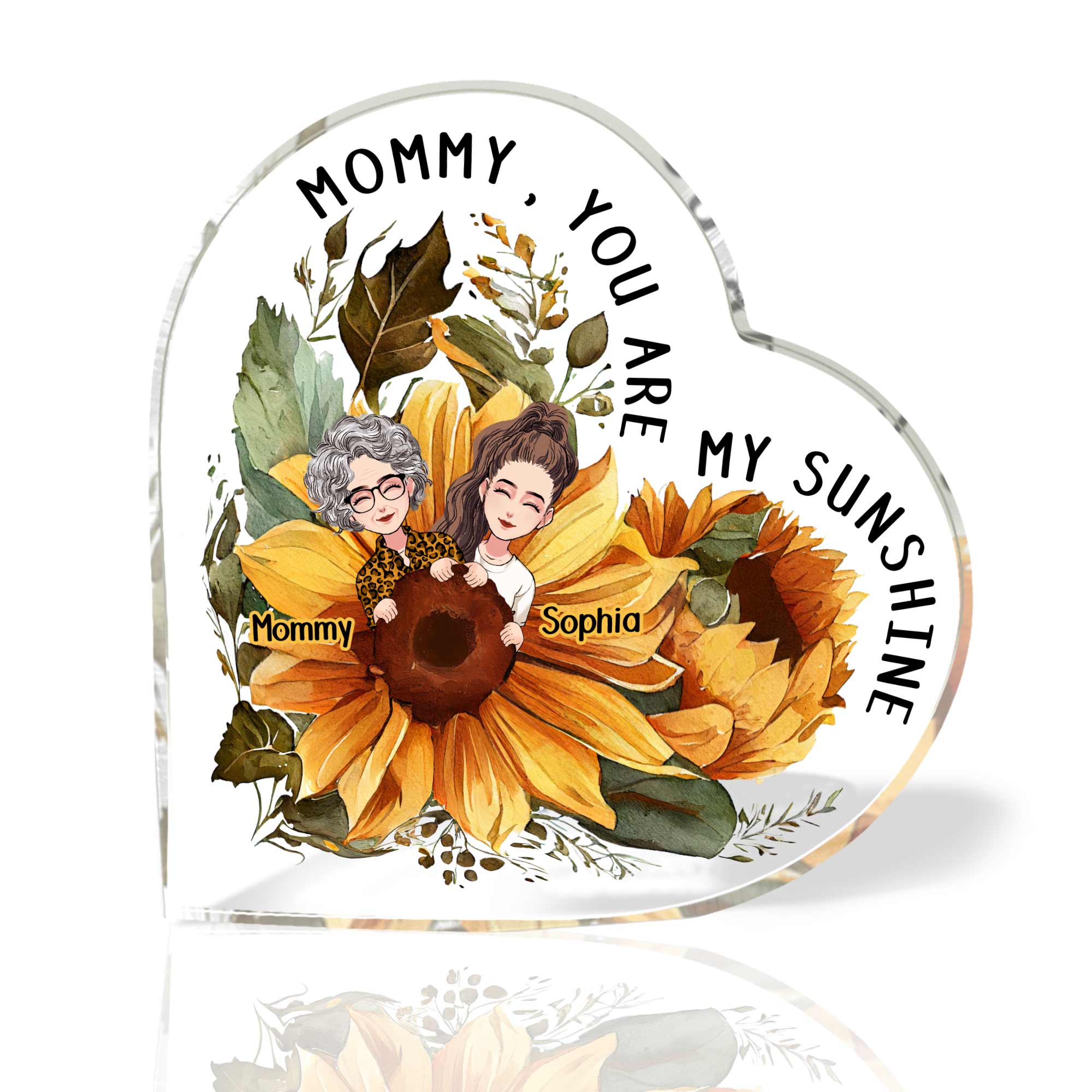 Mom You Are My Sunshine - Personalized Mother Custom Shaped Acrylic Plaque