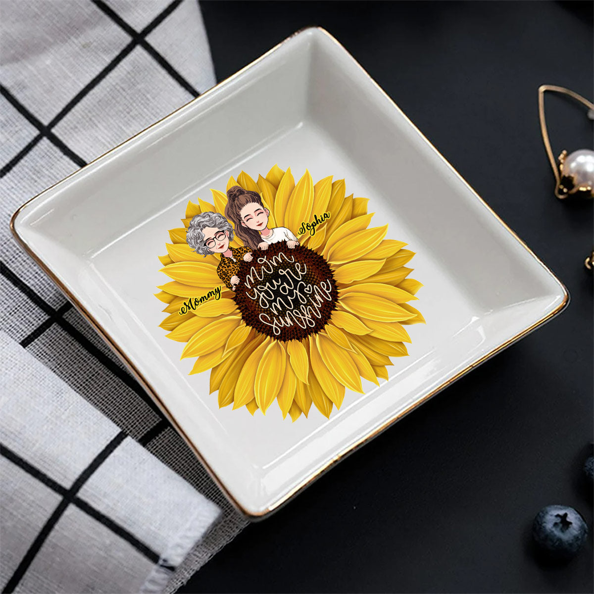 Mom You Are My Sunshine - Personalized Mother's Day Mother Jewelry Dish