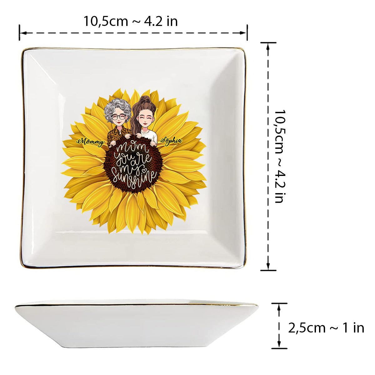 Mom You Are My Sunshine - Personalized Mother's Day Mother Jewelry Dish