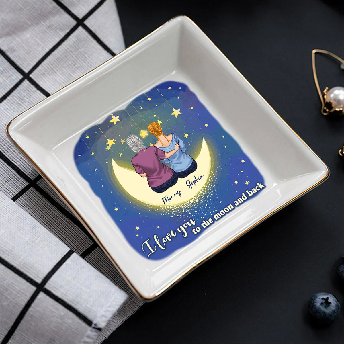 I Love You - Personalized Mother's Day Mother Jewelry Dish