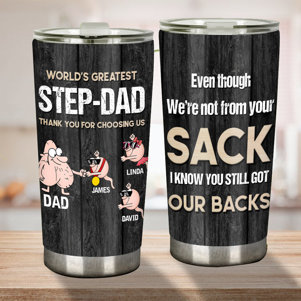 World's Greatest Step-dad Thank You For Choosing Me - Personalized Father Tumbler