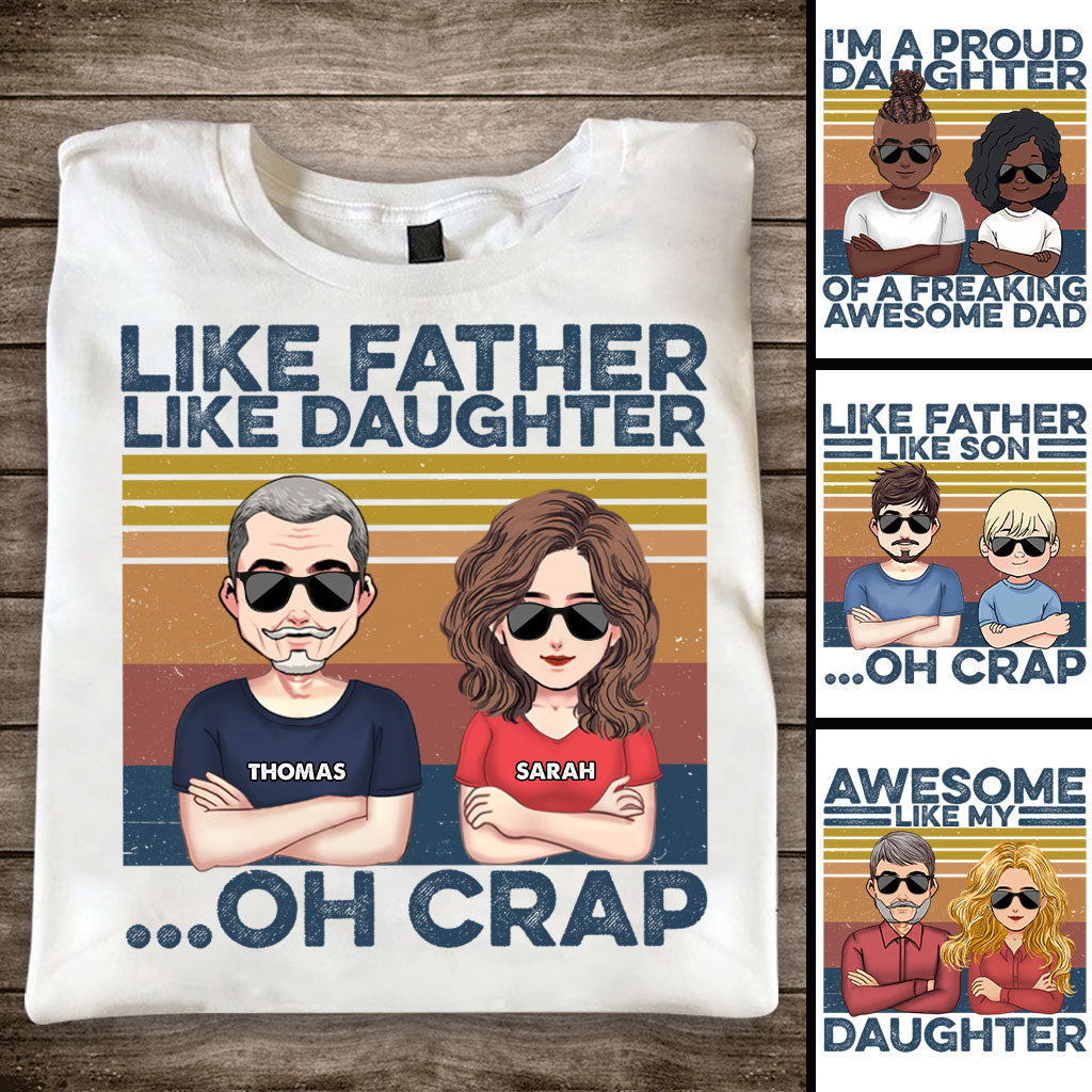 Like Father Like Son - Gift for dad, dad - Personalized T-shirt And Hoodie