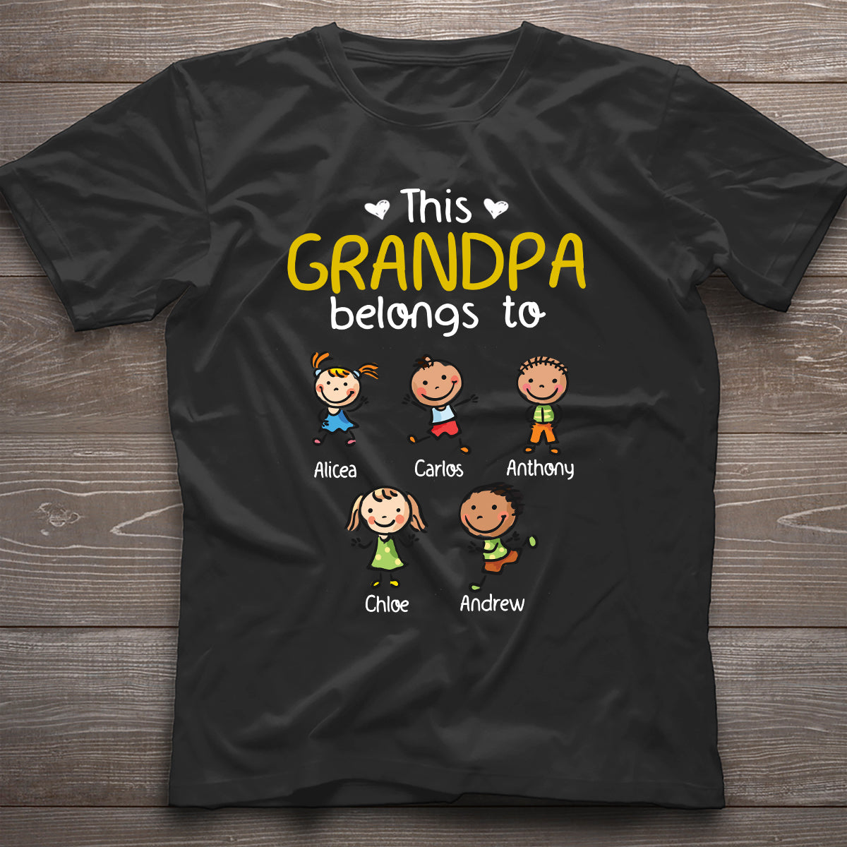 This Grandpa Grandma Belongs to - Personalized Father T-shirt and Hoodie