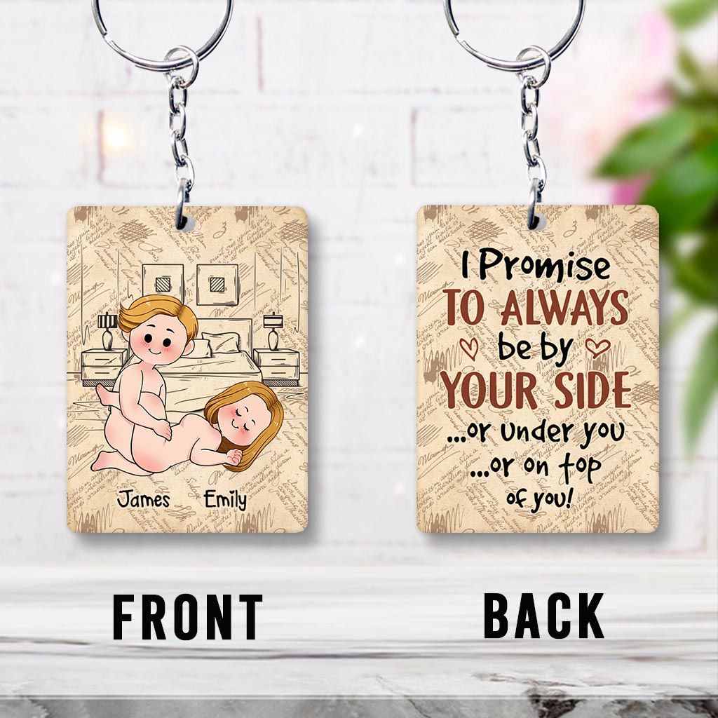 I Promise To Always Be By Your Side - Personalized Couple Keychain