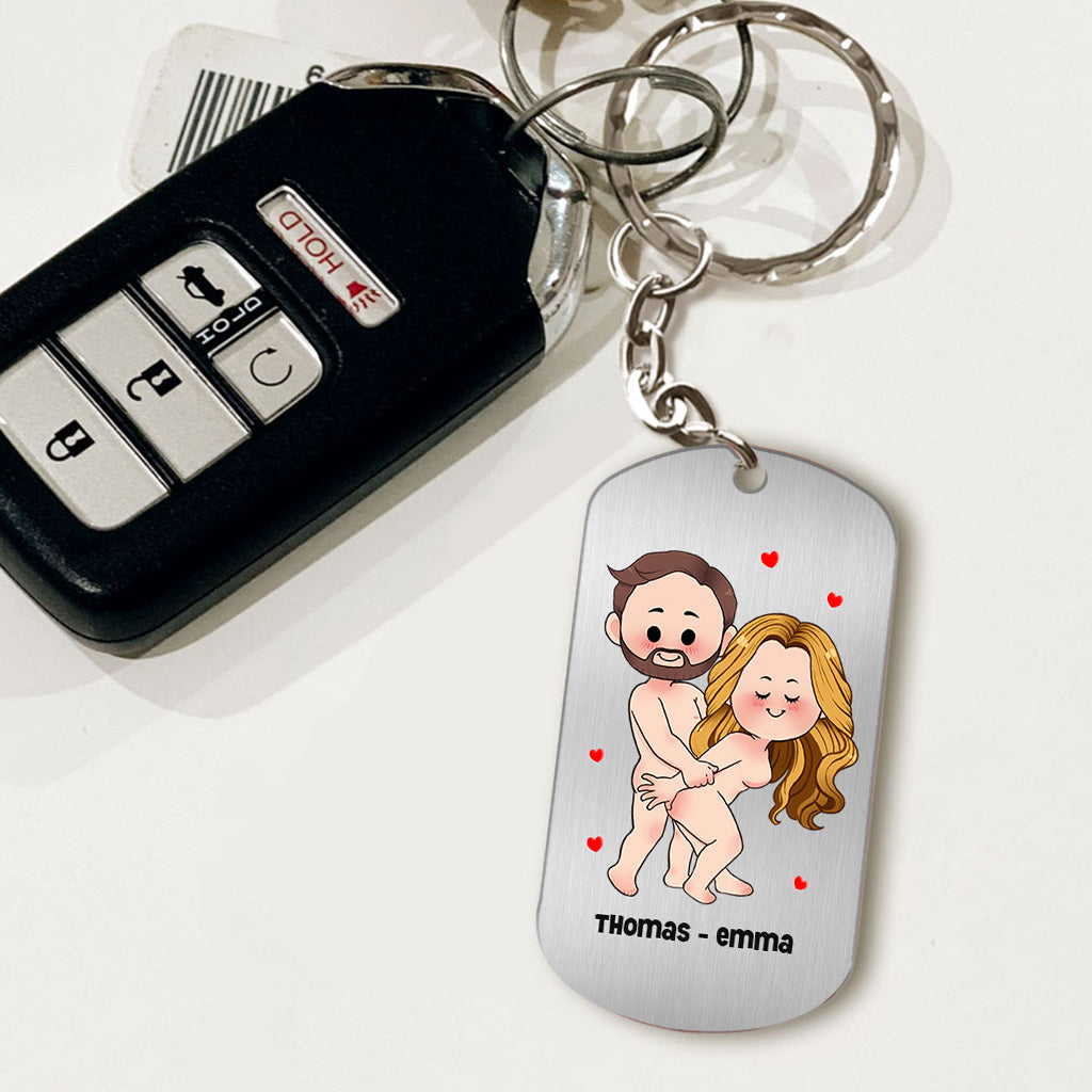 I Love You - Personalized Couple Stainless Steel Keychain