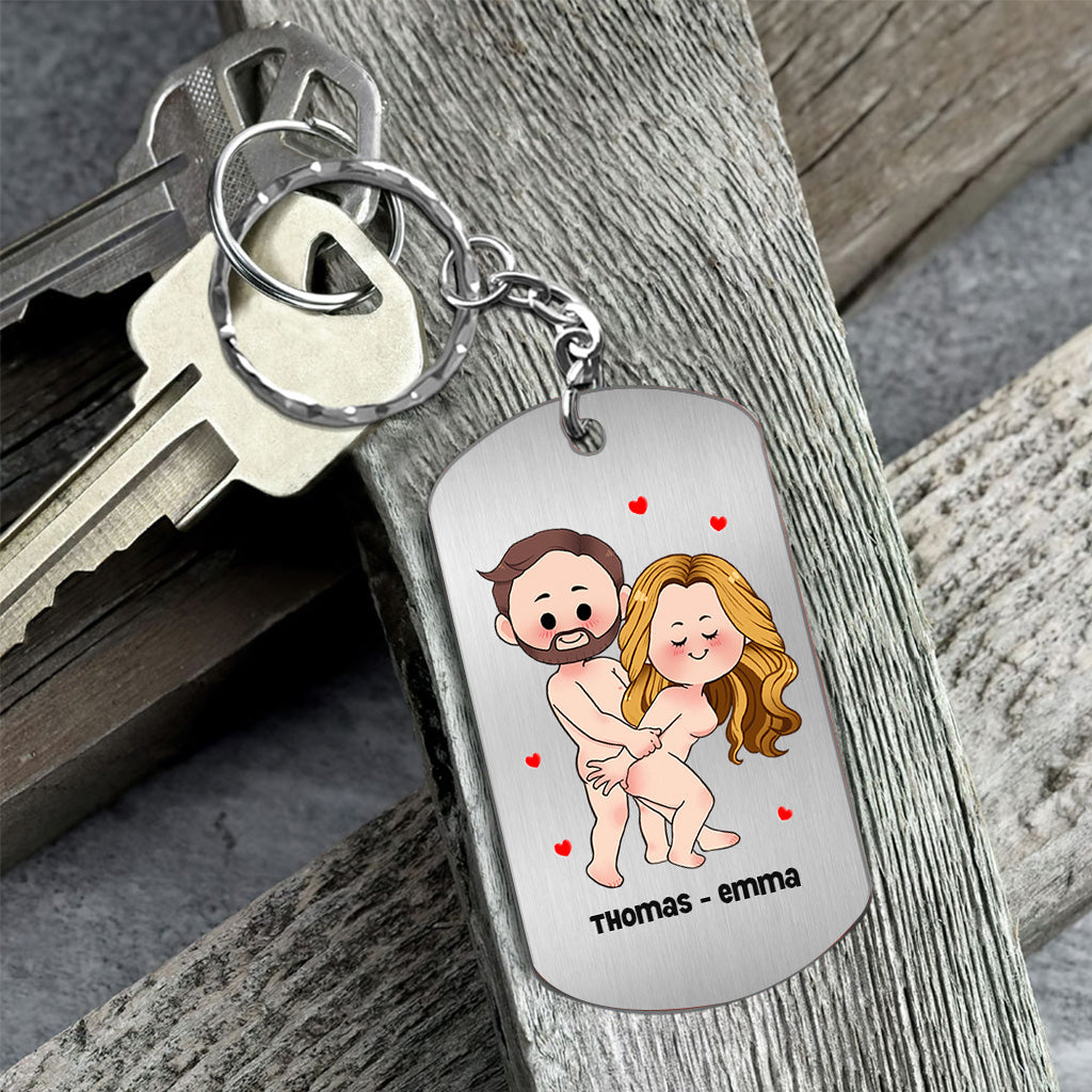 I Love You - Personalized Couple Stainless Steel Keychain