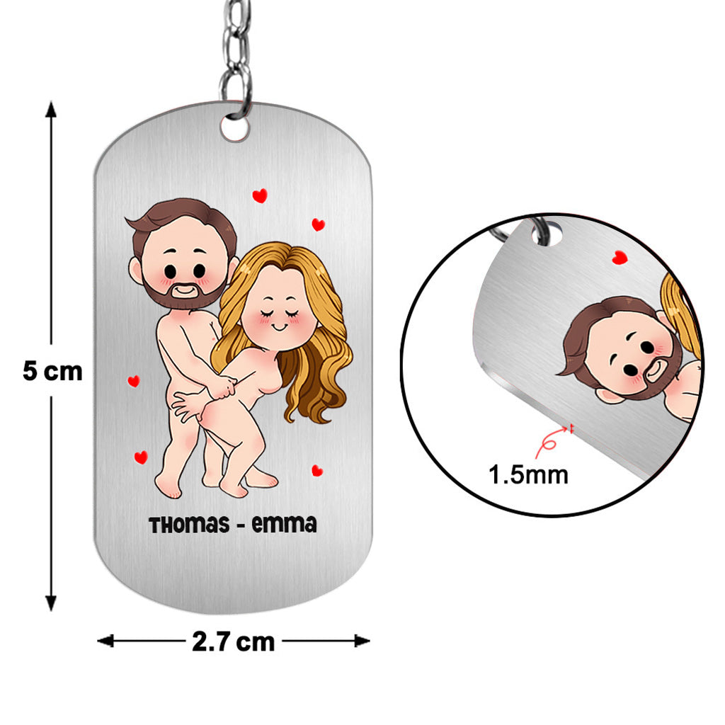 I Love You - Personalized Couple Stainless Steel Keychain