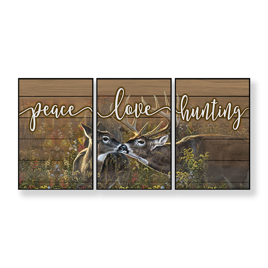 Peace Love Hunting - Hunting Poster & Canvas Set