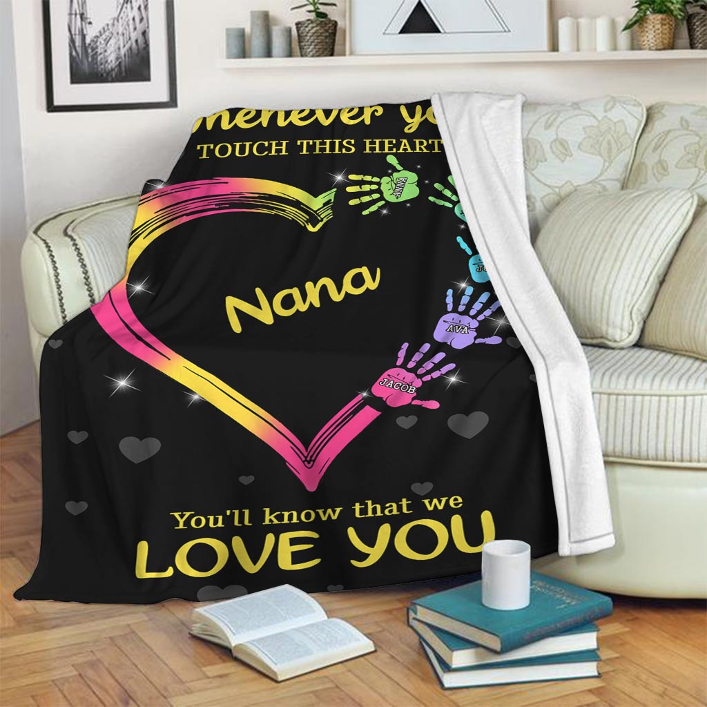 Touch This Heart - Personalized Grandma Blanket