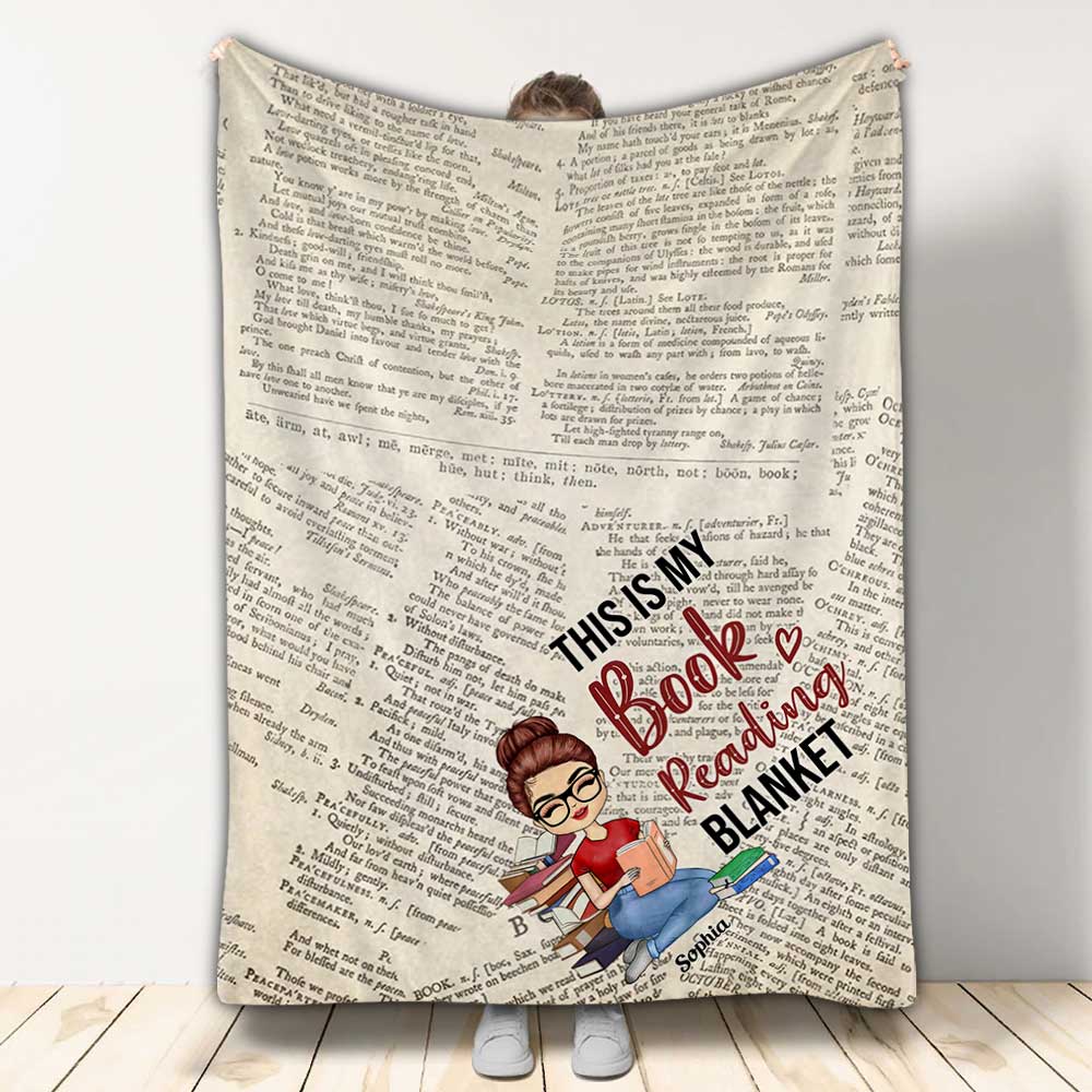 This Is My Book Reading Blanket - Personalized Book Blanket