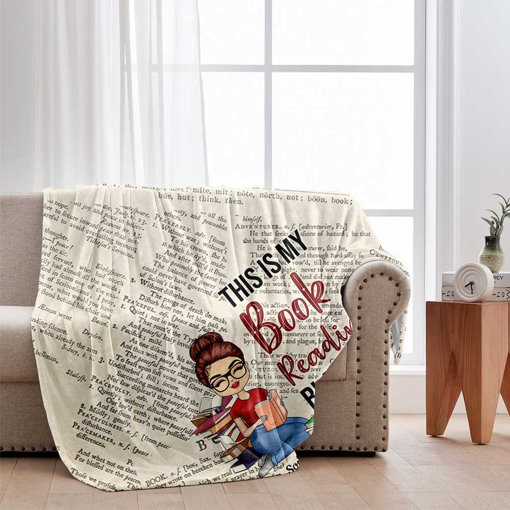 This Is My Book Reading Blanket - Personalized Book Blanket