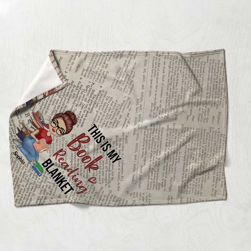 This Is My Book Reading Blanket - Personalized Book Blanket