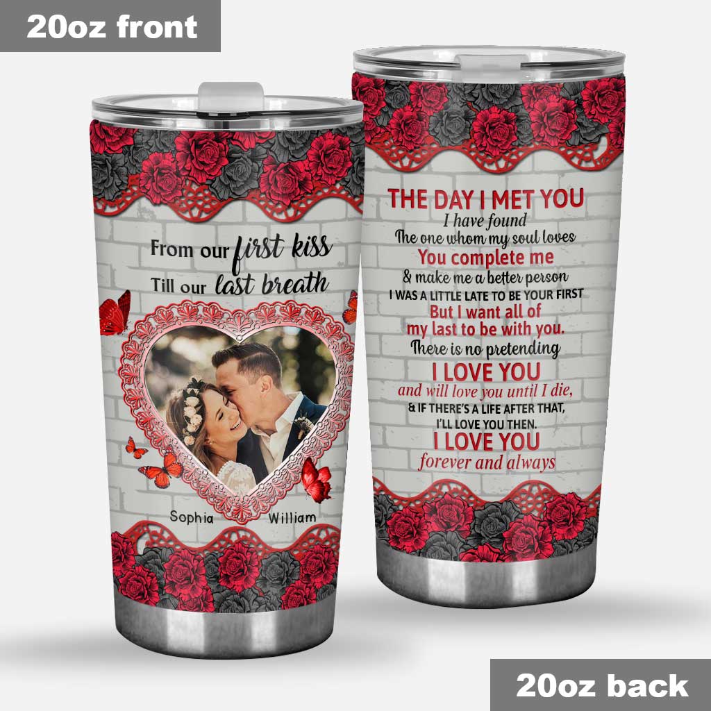 The Day I Met You - Personalized Couple Tumbler