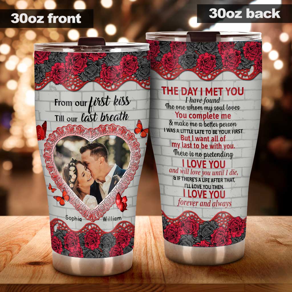 The Day I Met You - Personalized Couple Tumbler