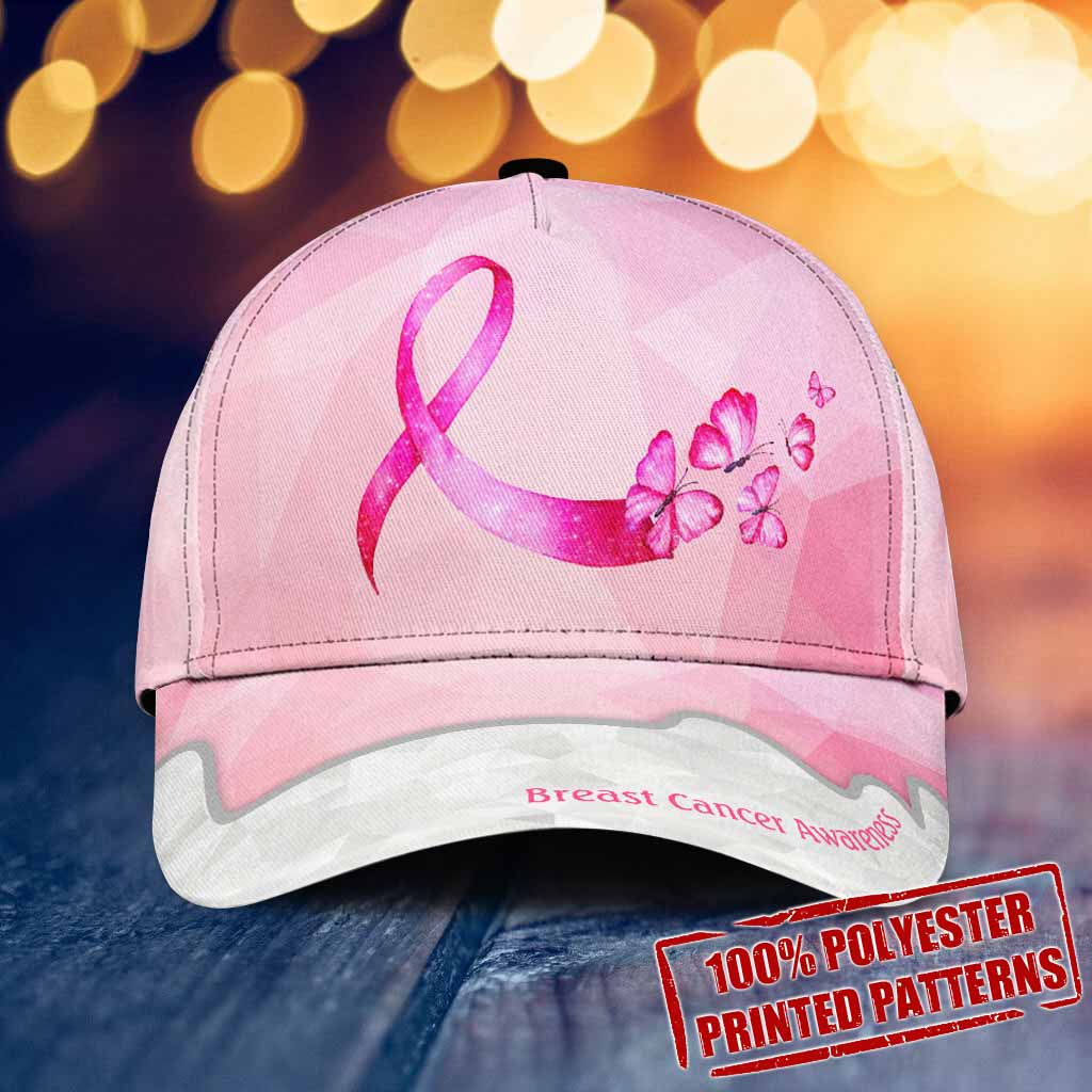 Pink Cap With Printed Vent Holes - Breast Cancer Awareness Cap