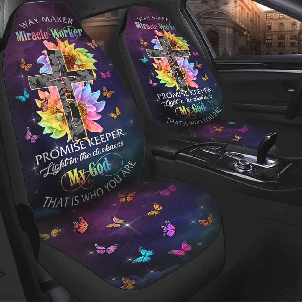 Way Maker Miracle Worker Promise Keeper - Christian Seat Covers