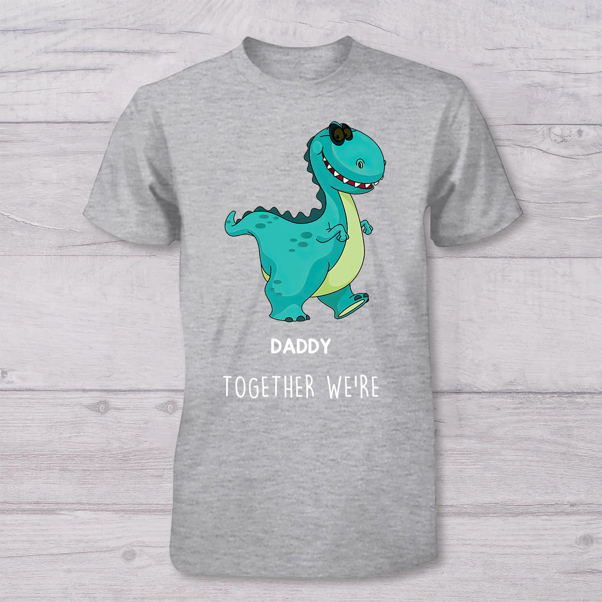 Together We're Roarsome - Personalized Father T-shirt And Baby Onesie