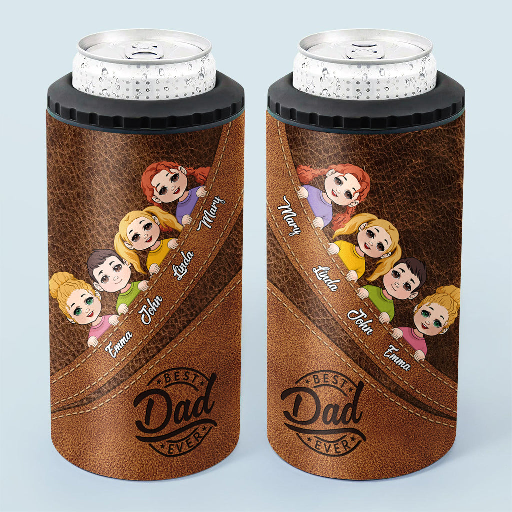 Best Dad Ever - Personalized Father Can Cooler
