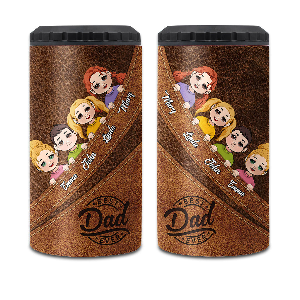 Best Dad Ever - Personalized Father Can Cooler